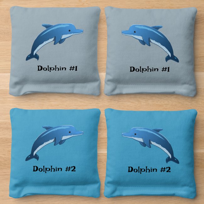 Dolphins Design Cornhole Bean Bags