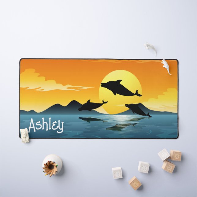 Dolphins Desk Mat (Kids Table)