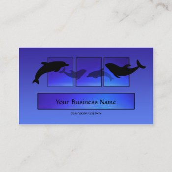 Dolphins Dolphin Blue Ocean Business Card by windyone at Zazzle