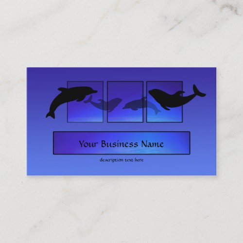 Dolphins Dolphin Blue Ocean Business Card