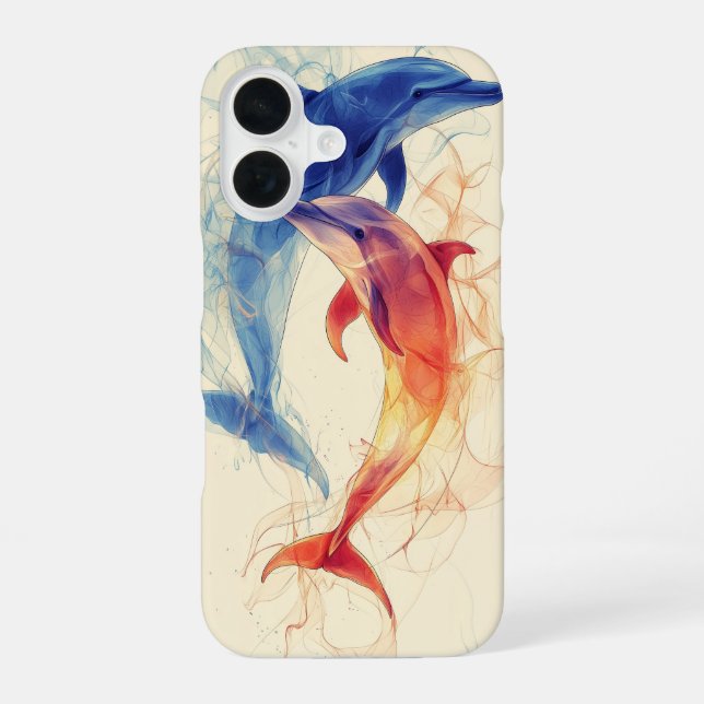 Dolphins Duality Iphone Case (Back)