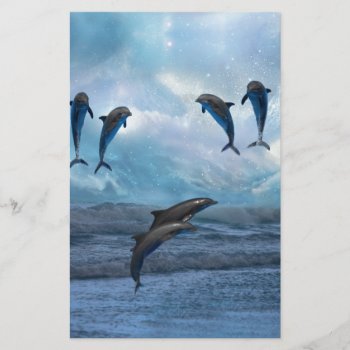 Dolphins Fantasy Stationery by laureenr at Zazzle