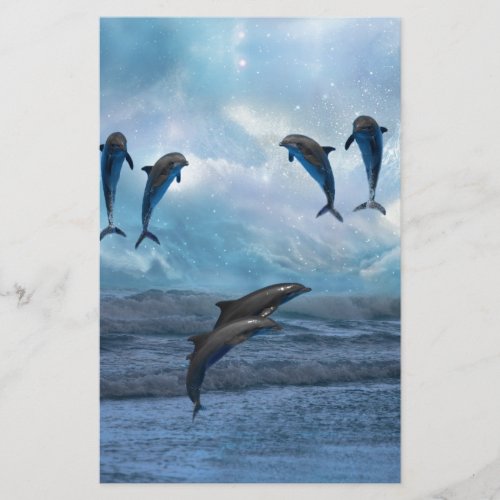 Dolphins fantasy stationery
