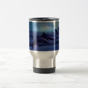 Dolphins fun and play travel mug