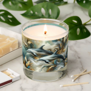 Dolphins Golden Botanical Dreamscape Scented Candle