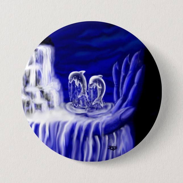Dolphins , Hand of Times Button (Front)