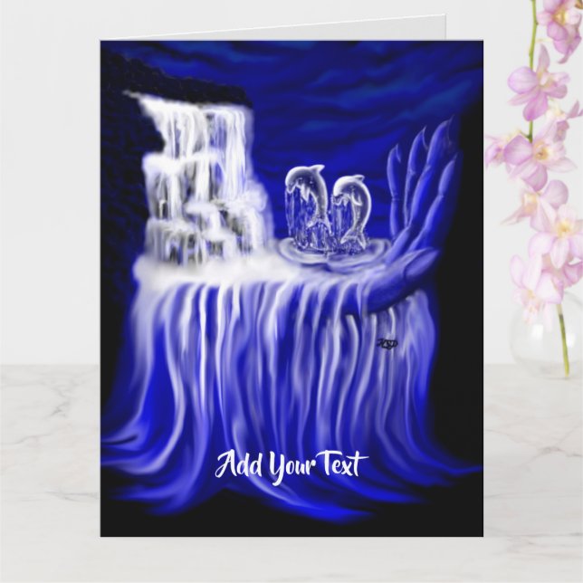 Dolphins , Hand of Times Card (Orchid)