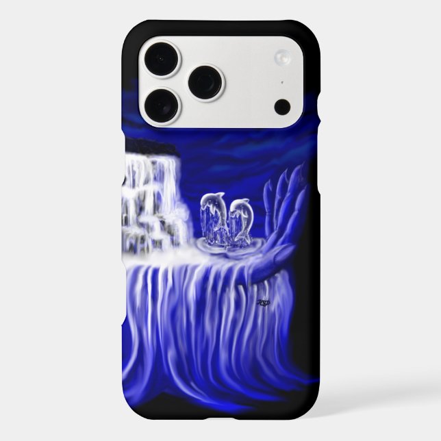 Dolphins , Hand of Times iPhone Case (Back)