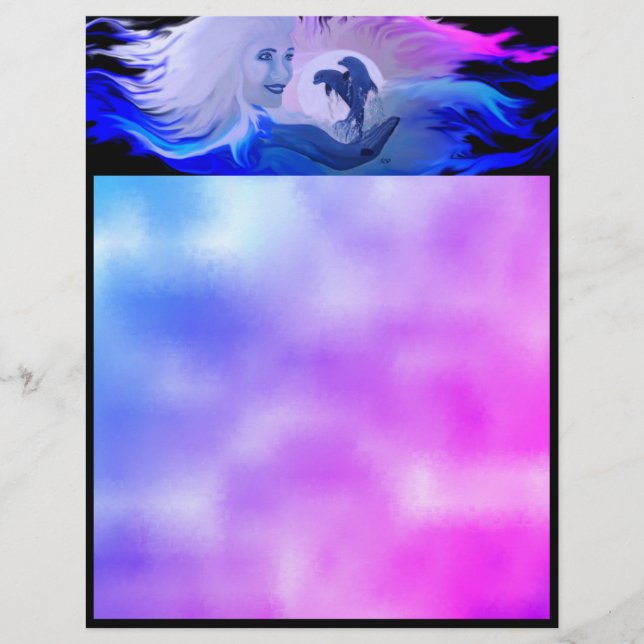 Dolphins in the Moonligh Letterhead (Front)