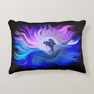Dolphins in the Moonlight Accent Pillow