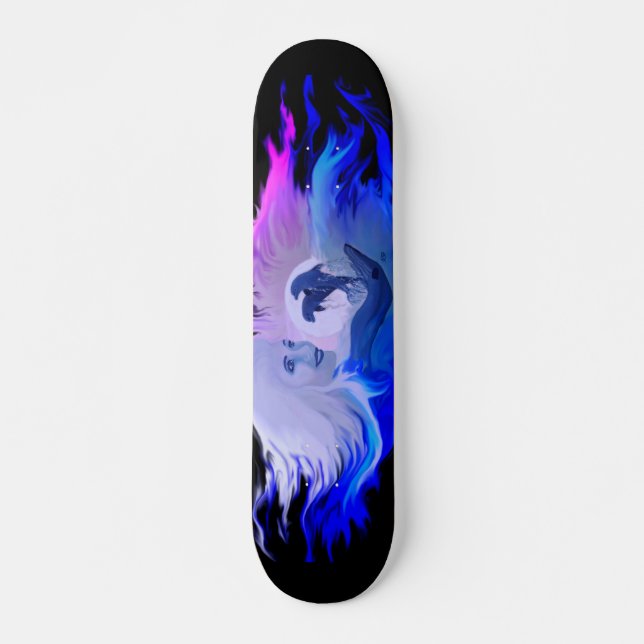 Dolphins in the Moonlight Skateboard (Front)
