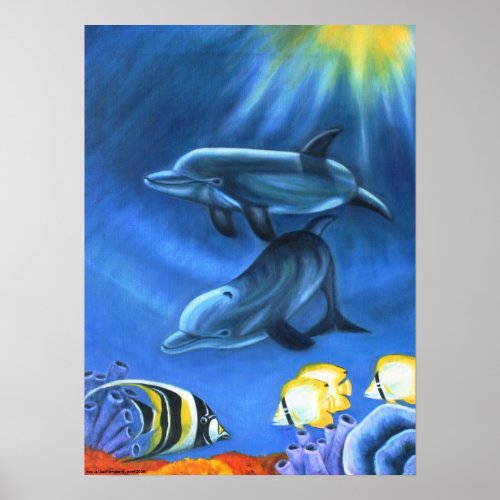 Dolphins In the Ocean II Poster