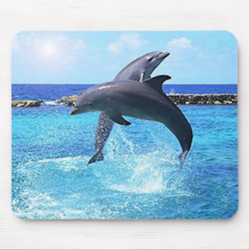 Dolphins in the ocean mouse pad