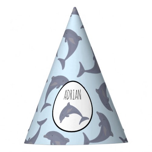Dolphins in the Sea Pattern Birthday Party Party Hat