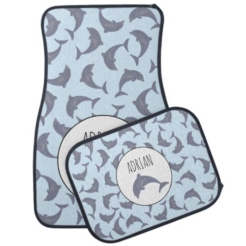 Dolphins in the Sea Pattern Car Floor Mat