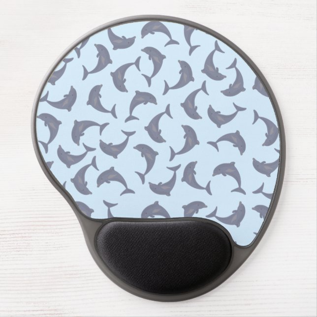 Dolphins in the Sea Pattern Gel Mouse Pad (Front)
