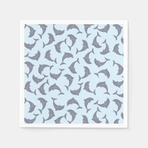 Dolphins in the Sea Pattern Napkins