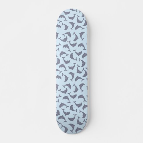 Dolphins in the Sea Pattern Skateboard