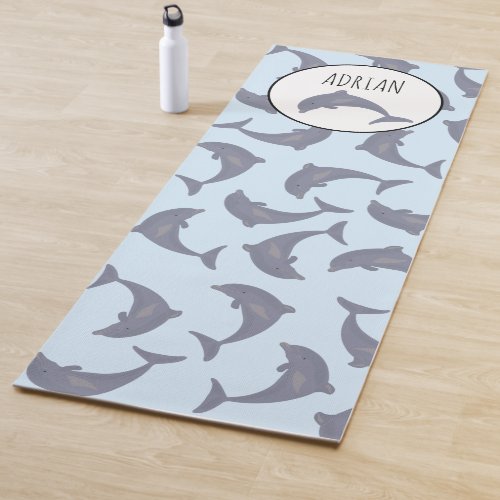 Dolphins in the Sea Pattern Yoga Mat
