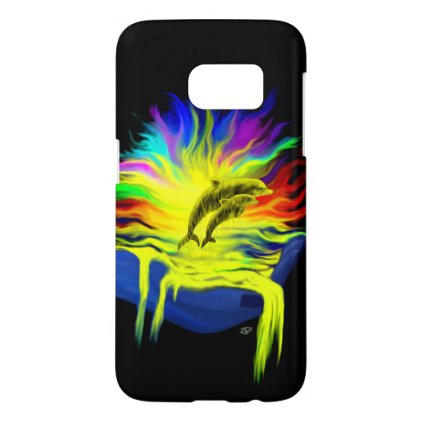 Dolphins in the Sunshine with Hand Samsung Galaxy S7 Case