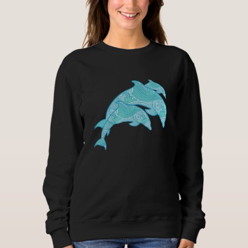 Dolphins In The Vast Ocean Sweatshirt