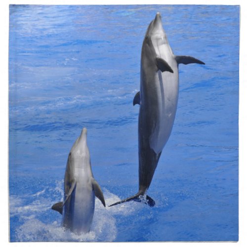 Dolphins jumping out of water napkin