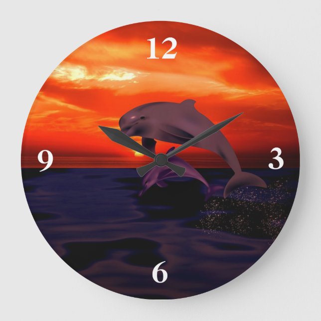 Dolphins Large Clock (Front)