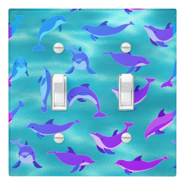 Dolphins Light Switch Cover (In Situ)
