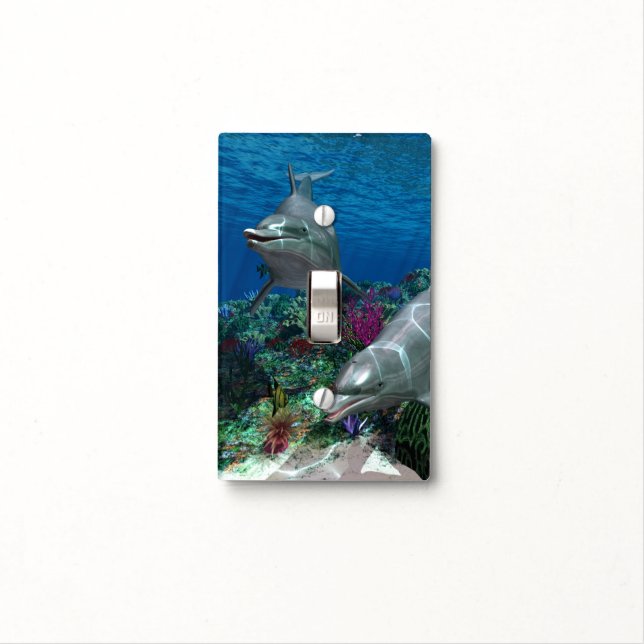 Dolphins Light Switch Cover (In Situ)
