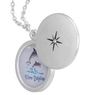 Dolphins Locket Necklace