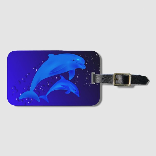 Dolphins Luggage Tag (Front Horizontal)