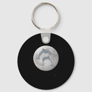 Dolphins, Moon Star Dolphins, Environmental Protec Keychain