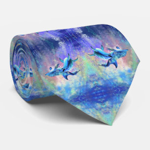 Dolphins Neck Tie
