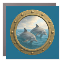 Dolphins Ocean Blue Auto Magnet