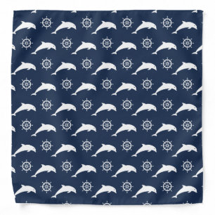 Dolphins On Parade Pattern Bandana