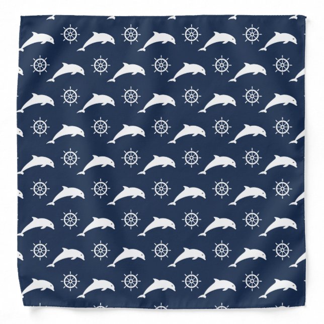 Dolphins On Parade Pattern Bandana (Front)