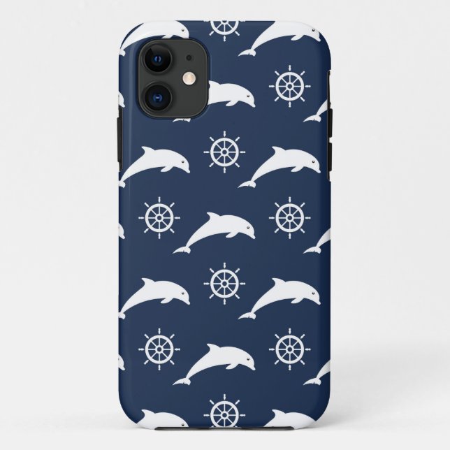 Dolphins On Parade Pattern Case-Mate iPhone Case (Back)