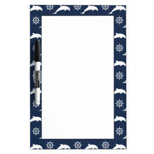 Dolphins On Parade Pattern Dry Erase Board
