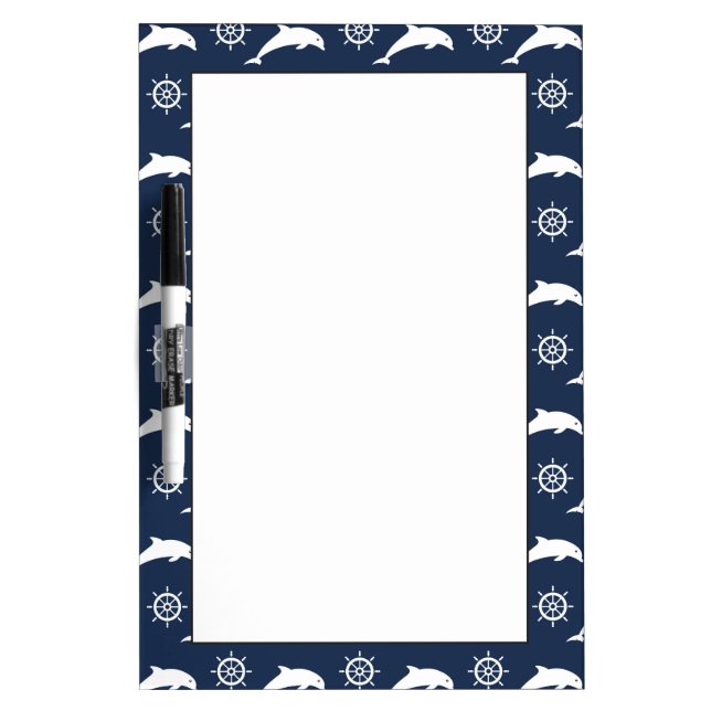 Dolphins On Parade Pattern Dry Erase Board (Front)