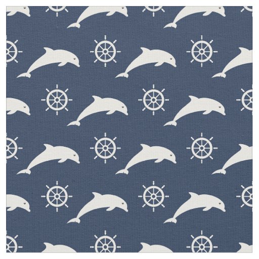 Dolphins On Parade Pattern Fabric