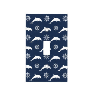Dolphins On Parade Pattern Light Switch Cover