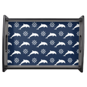 Dolphins On Parade Pattern Serving Tray