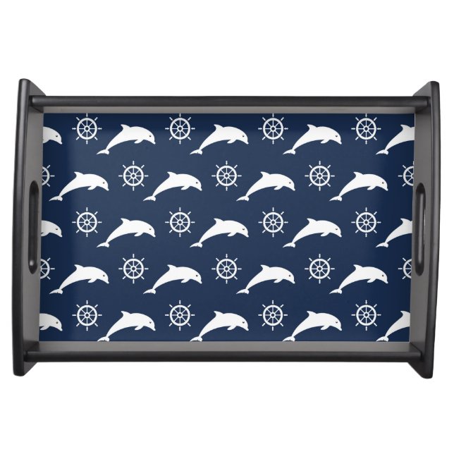 Dolphins On Parade Pattern Serving Tray (Front)