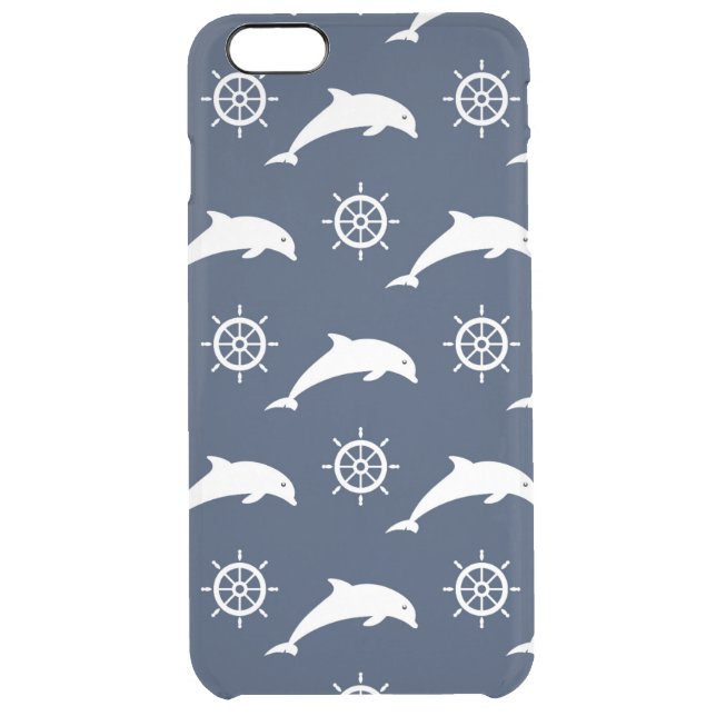 Dolphins On Parade Pattern Uncommon iPhone Case (Back)