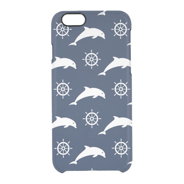 Dolphins On Parade Pattern Uncommon iPhone Case (Back)