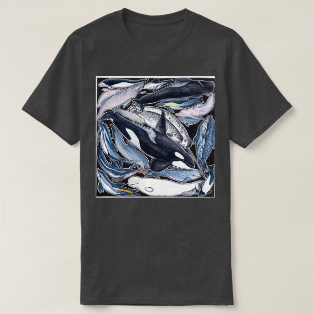 Dolphins orcas belugas narwhals and cie T-Shirt (Design Front)