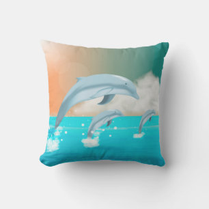 Dolphins Outdoor Pillow