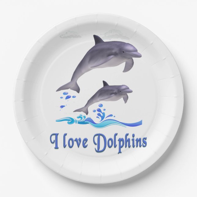 Dolphins Paper Plates (Front)