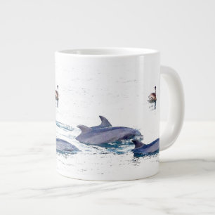 Dolphins & Pelican Jumbo Mug