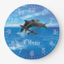 Dolphins Personalizable Wall Clock